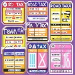 Road tax stickers in Malaysia